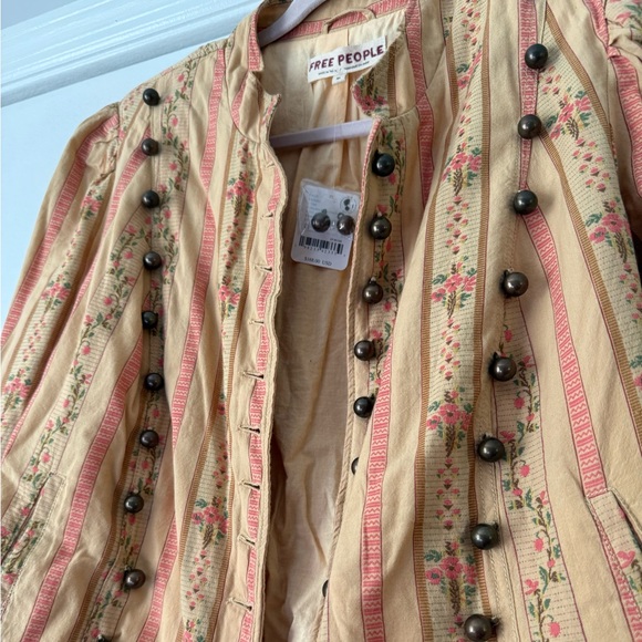 Free People Golden Haze Vintage-Inspired Military-Style Jacket - Picture 3 of 7